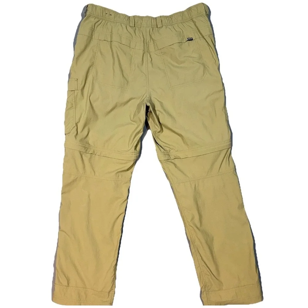 REI Co-op Convertible Cargo Pants Mens 38x32 Khaki Zip Off Hiking Utility - Picture 2 of 12